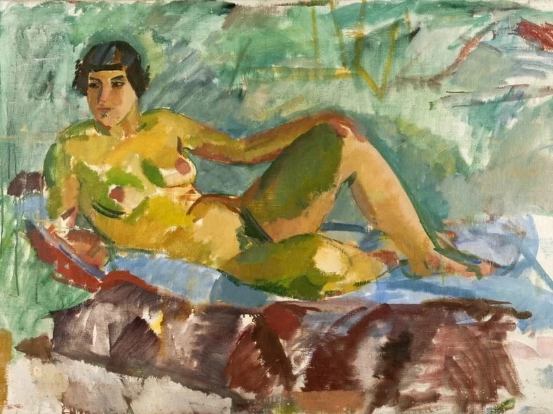 1878-Karl Isakson - Modella distesa - Gothenburg Museum of Art